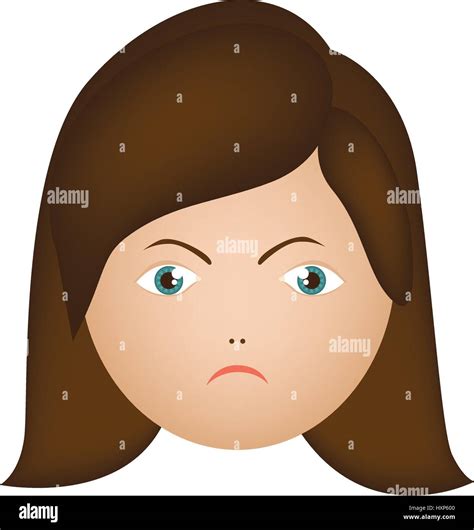 Cartoon Girl Sad Face