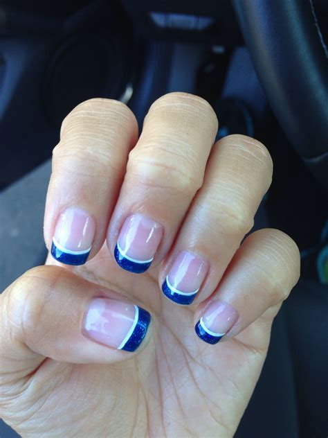 Must Try Blue French Tip Nail Designs For The Fshn