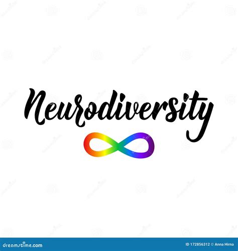 Neurodiversity Lettering Calligraphy Vector Ink Illustration Calligraphic Poster World