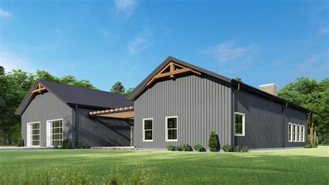 4 Bedroom Single Story Barndominium Style Rustic Ranch With Playroom