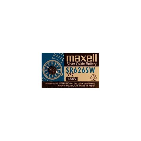 Achat Pile bouton MAXELL 377 SR626SW oxyde d argent prix dégressif