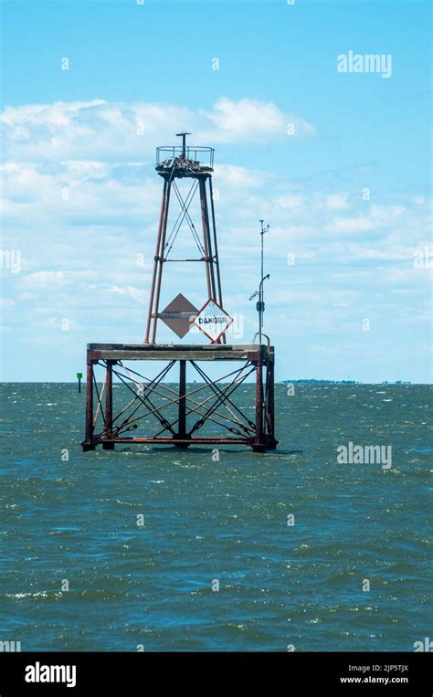 Smith Island Ferry Trip - Channel Marker Stock Photo - Alamy