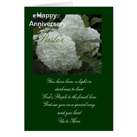 Happy Anniversary Pastor Greeting Card Zazzle