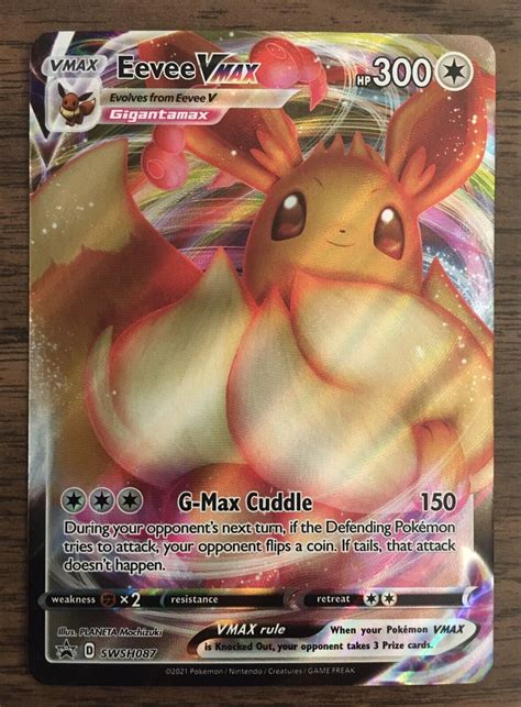 Mavin Pokemon Eevee VMAX SWSH087 Holo Sword Shield Promo Card NM