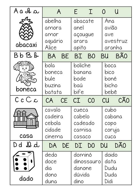 Fichas De Leitura Sílabas Simples Para Baixar E 51 OFF