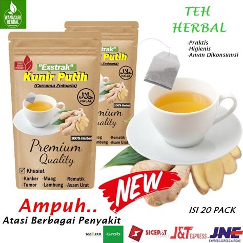 Jual TEH HERBAL KUNIR PUTIH KUNYIT PUTIH PREMIUM ASLI 100 ORIGINAL