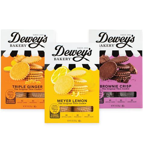 Meyer Lemon Tripler Ginger And Brownie Crisp Cookies 3 Pack Deweys Bakery