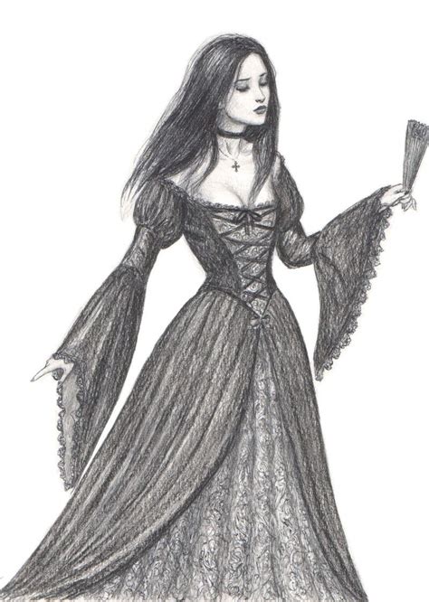 Goth Girl Gothic Drawings Lady Dark Princess