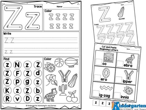 Free Printable Letter Z Worksheets For Kindergarten Worksheets Library