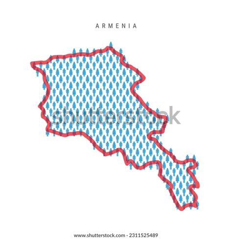 Armenia Population Map Stick Figures Armenian Stock Vector (Royalty ...