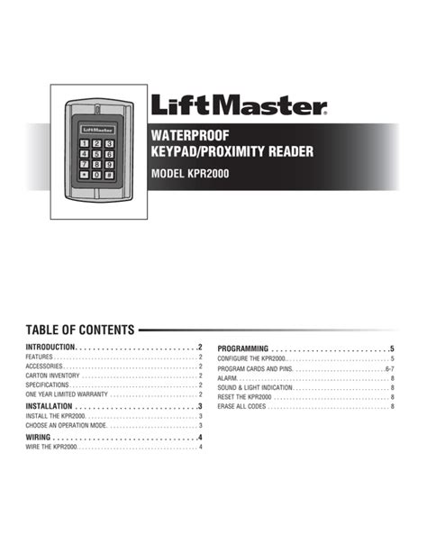 Programming Liftmaster