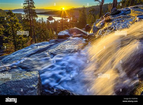 Eagle Falls At Sunrise Lake Tahoe Stock Photo Alamy