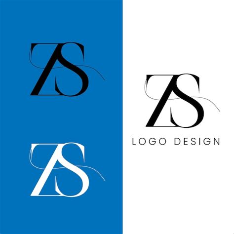 Premium Vector Zs Initial Letter Logo Design