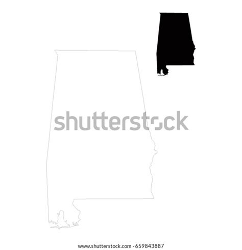 Alabama Map Vector Illustration Stock Vector Royalty Free