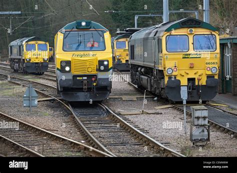 Freightliner Class 70 and 66 diesel locomotives Stock Photo - Alamy