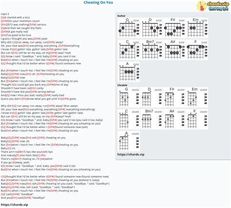 Chord: Cheating On You - tab, song lyric, sheet, guitar, ukulele ...