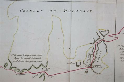 1765 1770 Map Carte Géographique Atlas Maritime Celebes Macassar Indonésie By Philippe De Pretot