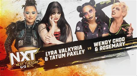 Lyra Valkyria Tatum Paxley Vs Wendy Choo Rosemary NXT Sep 17