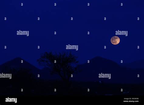 Full Moon and Shadow Eclipse Stock Photo - Alamy