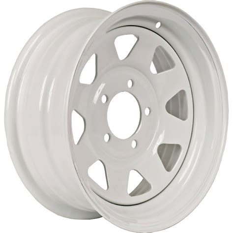 Loadstar Eight Spoke Steel Wheel Rim White Without Stripes