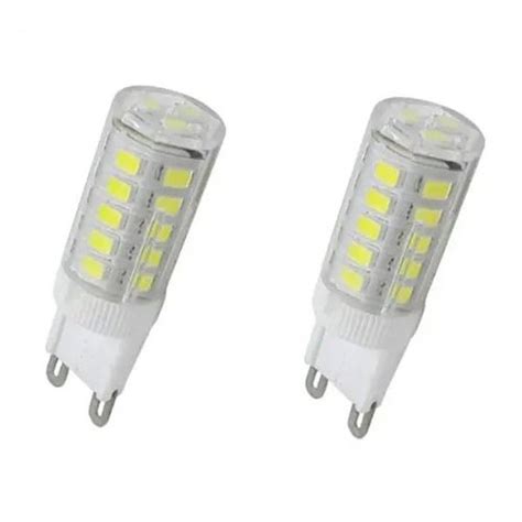 Pack 02 Lampada Led Bipino G9 5w Bco Quente