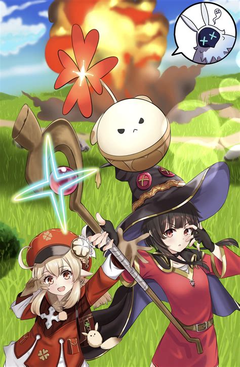 Megumi With Klee From Genshin Impact Megumin