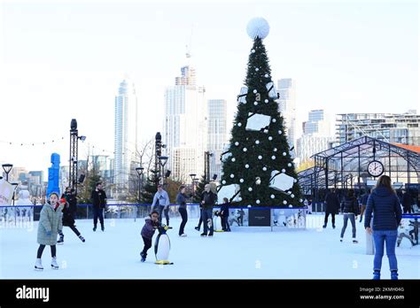 GLIDE ice skating rink at Battersea Power Station Christmas 2022, in SW ...