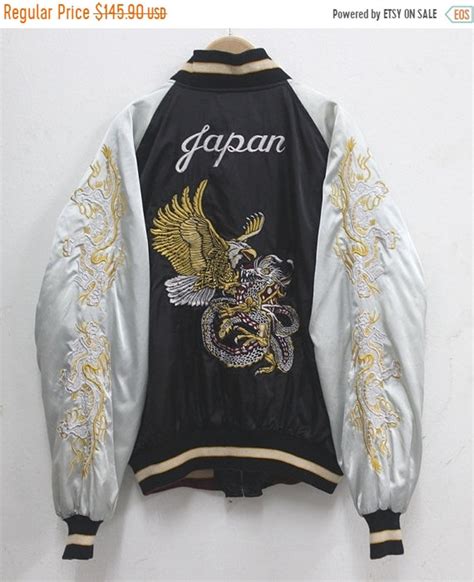 Sukajan Jacket Vintage Sukajan Jacket Eagle Dragon Traditional Japanese