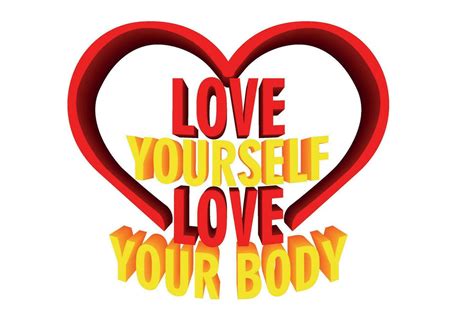 3d Quote Design About Health Love Yourself Love Your Body 25712387 Vector Art At Vecteezy