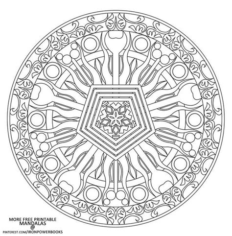 Tibetan Mandala Sketch Coloring Page