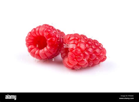 Fresh Raspberry Isolated On A White Background Stock Photo Alamy