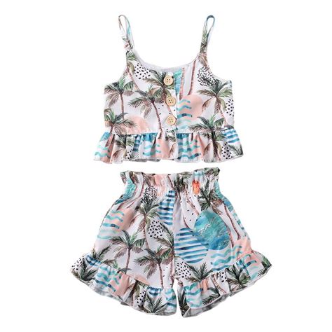 Baby Meisjes Tankini Sets Shorts Bikini Badpak Str Grandado