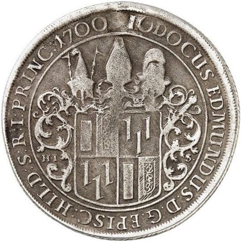 Thaler Jobst Edmund Of Brabeck Ausbeutetaler Obispado De