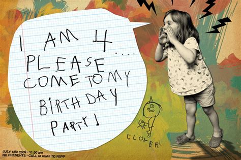 4th Birthday Invite The Invitation To Clovers Fourth Birt Evan
