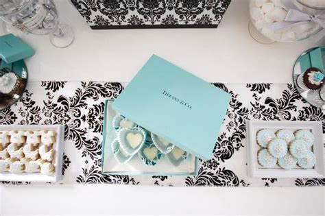 Tiffany Inspired Baby Shower In Black Damask Baby Shower Ideas U