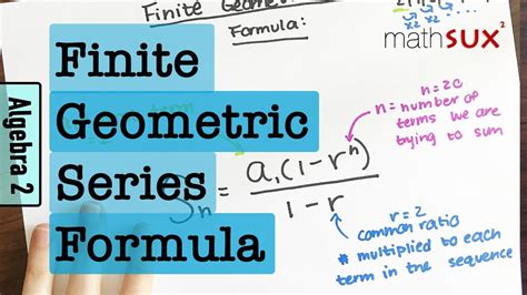 Find The Sum Of The Finite Geometric Sequence Youtube