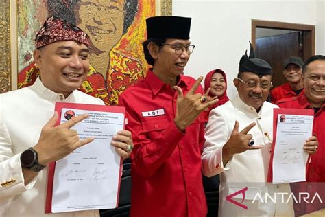 Eri Cahyadi Armuji Serahkan Berkas Pendaftaran Ke Pdip Antara News