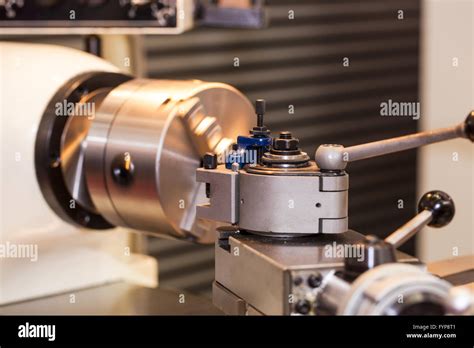 Bestandteil Der Metallbearbeitung Drehmaschine Stockfoto Bild