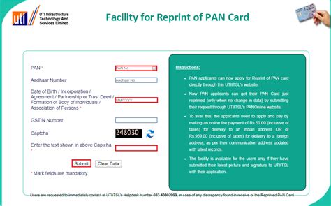 Utiitsl Apply For Reprint Of Pan Card Learn By Quicko