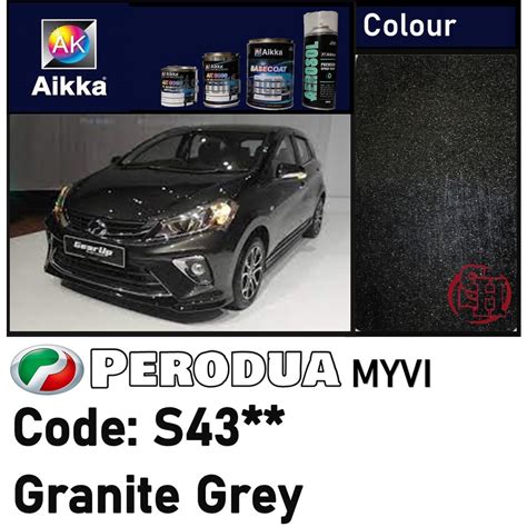 Perodua Myvi Granite Grey S Aikka Oem Factory Colour Shopee Malaysia