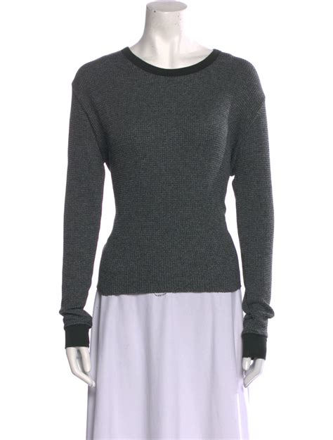 The Great Bateau Neckline Long Sleeve Sweatshirt Grey Tops Clothing Wgrea52938 The Realreal