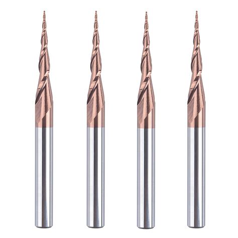 Spetool Pcs Tapered Ball Nose End Mill With Mm Tip