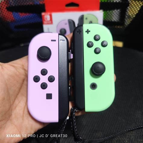 Nintendo Switch Joycon Pastel Purple And Pastel Green Original Video