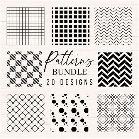 Seamless Patterns Svg Png Dxf Simple Pattern Svg Bundle Geometric