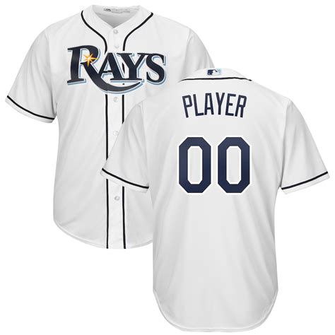 Tampa Bay Rays Majestic Home Cool Base Custom Jersey – White