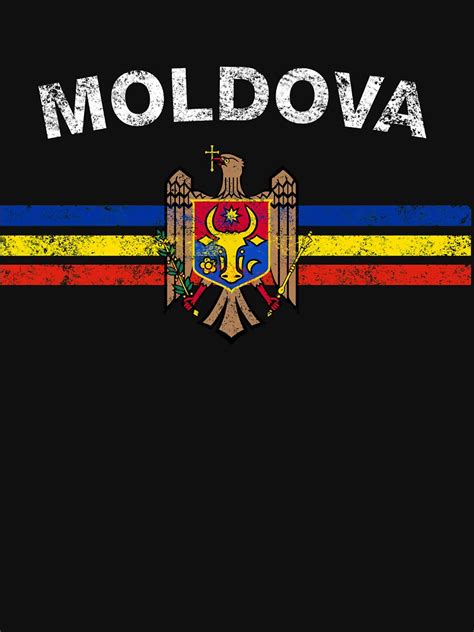 "Moldovan Flag Shirt - Moldovan Emblem & Moldova Flag Shirt" T-shirt by ...