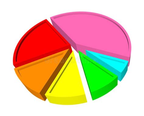 Grafico Del Grafico A Torta 3d Con Differente Colorato Illustrazione Di