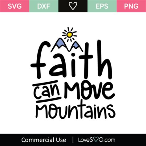 Faith Can Move Mountains SVG Cut File Lovesvg