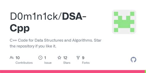 Github D M N Ck Dsa Cpp C Code For Data Structures And Algorithms