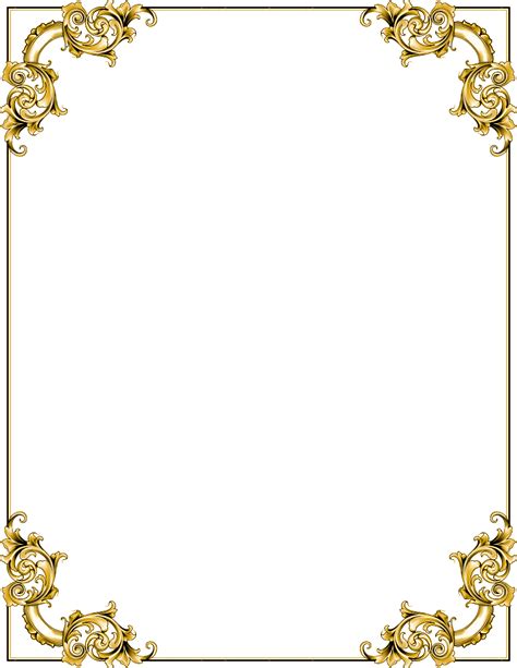 Gold Frame Png Border Transparent